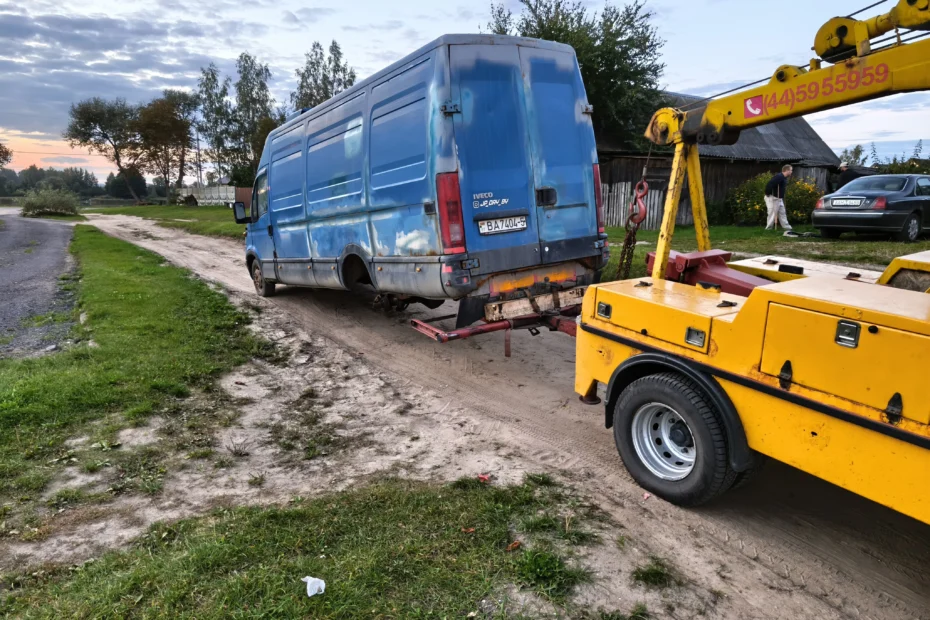 эвакуация iveco daily частичная погрузка трасса р-23