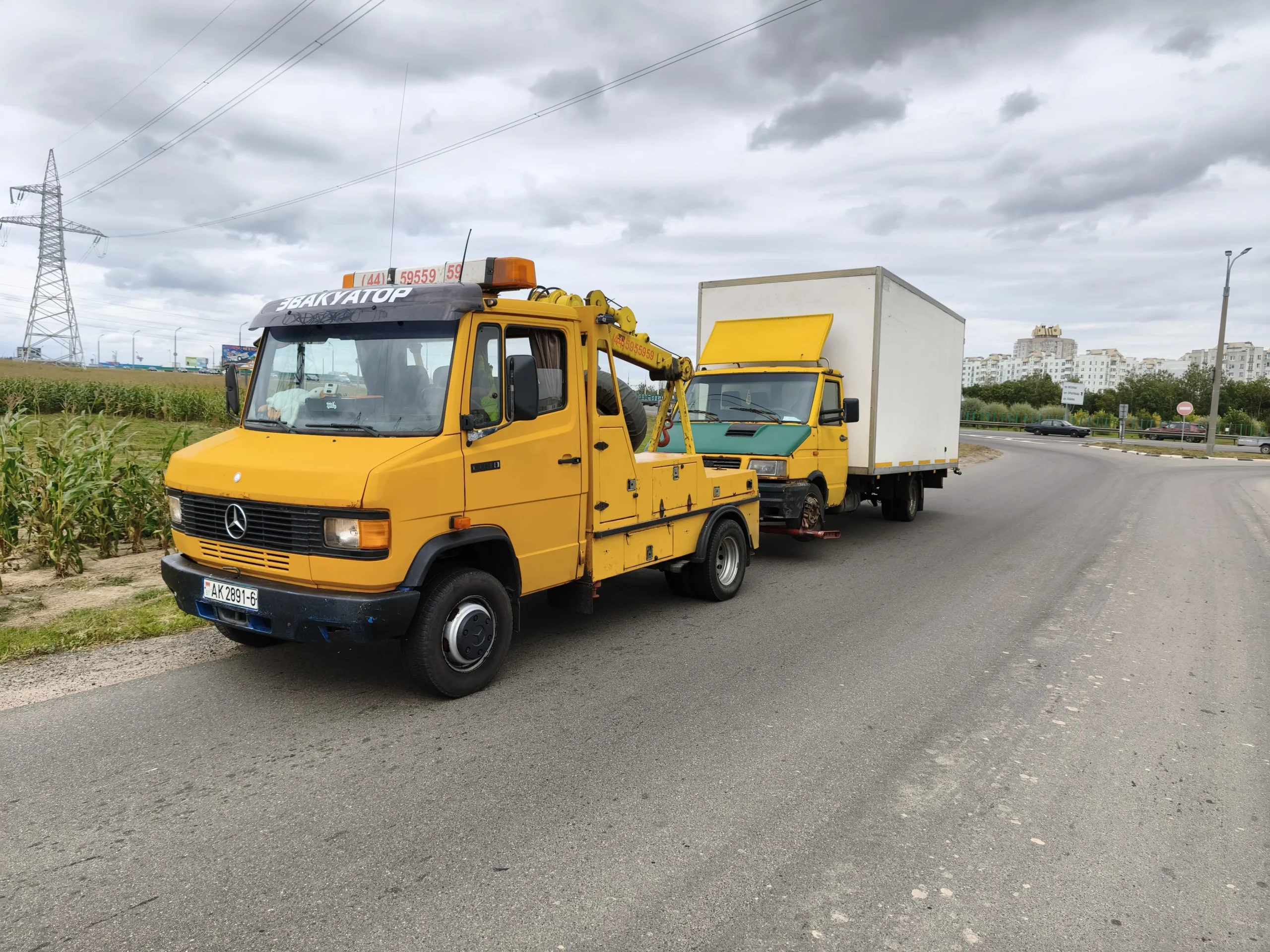 эвакуатор для IVECO с изотермой
